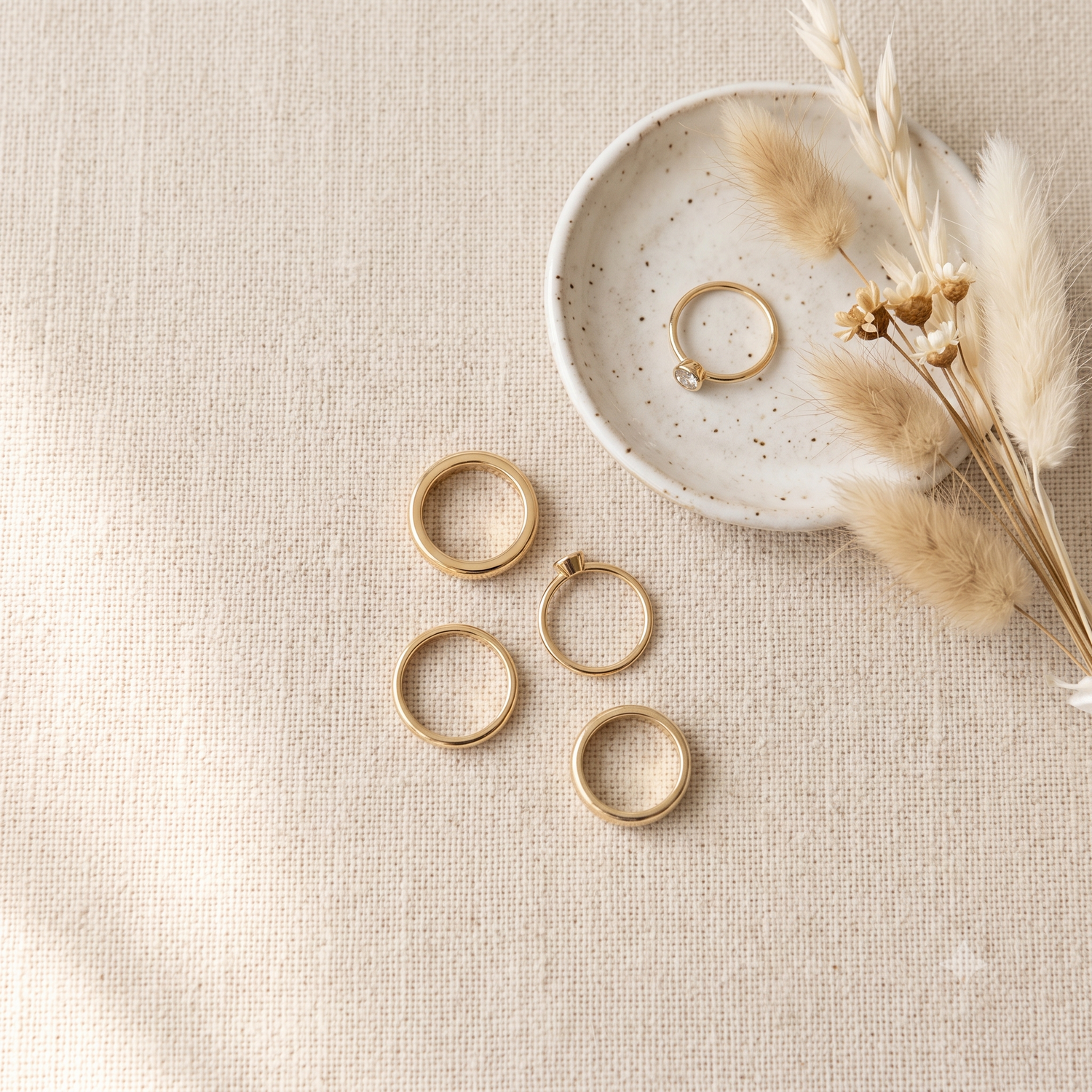 Rings — waterproof 18K gold-plated stainless steel rings