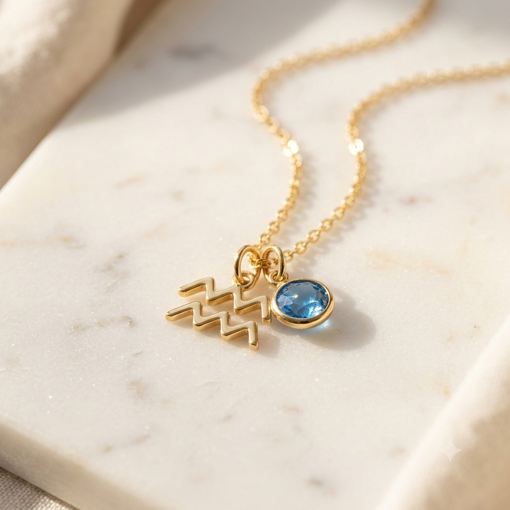 Zodiac necklace — sign B