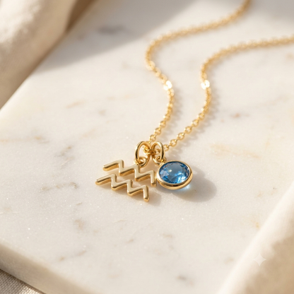 Zodiac necklace — sign B