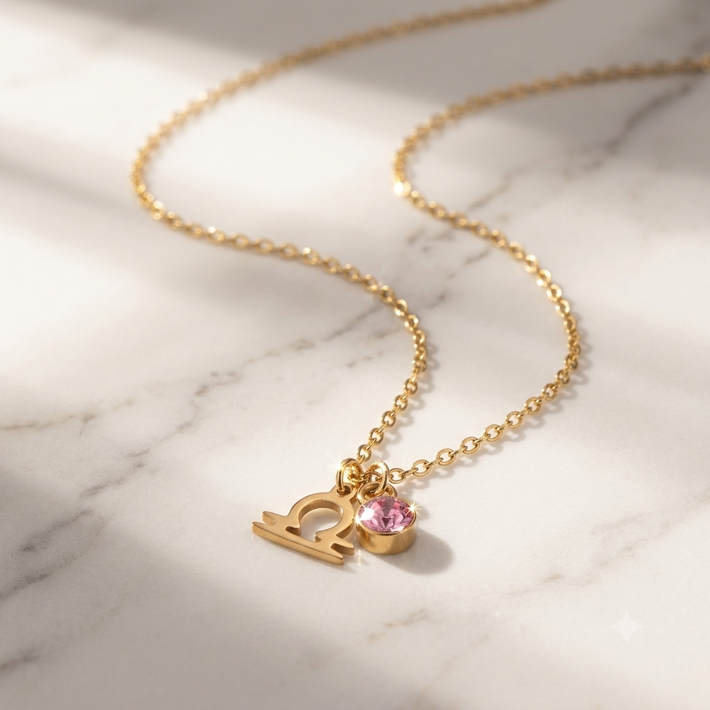 Zodiac necklace — sign L