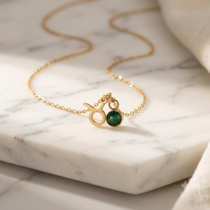 Zodiac necklace — sign G