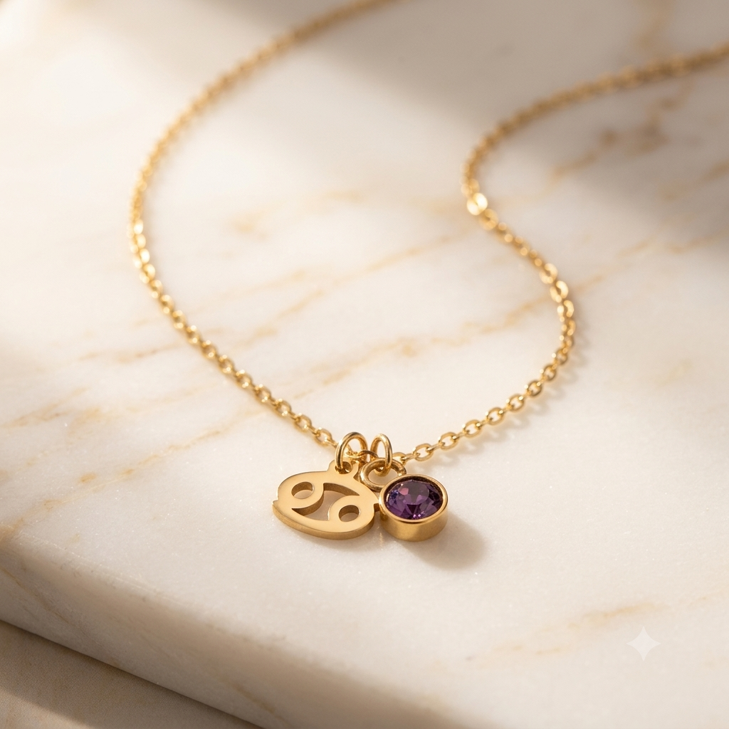 Zodiac necklace — sign H