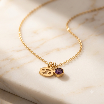 Zodiac necklace — sign H