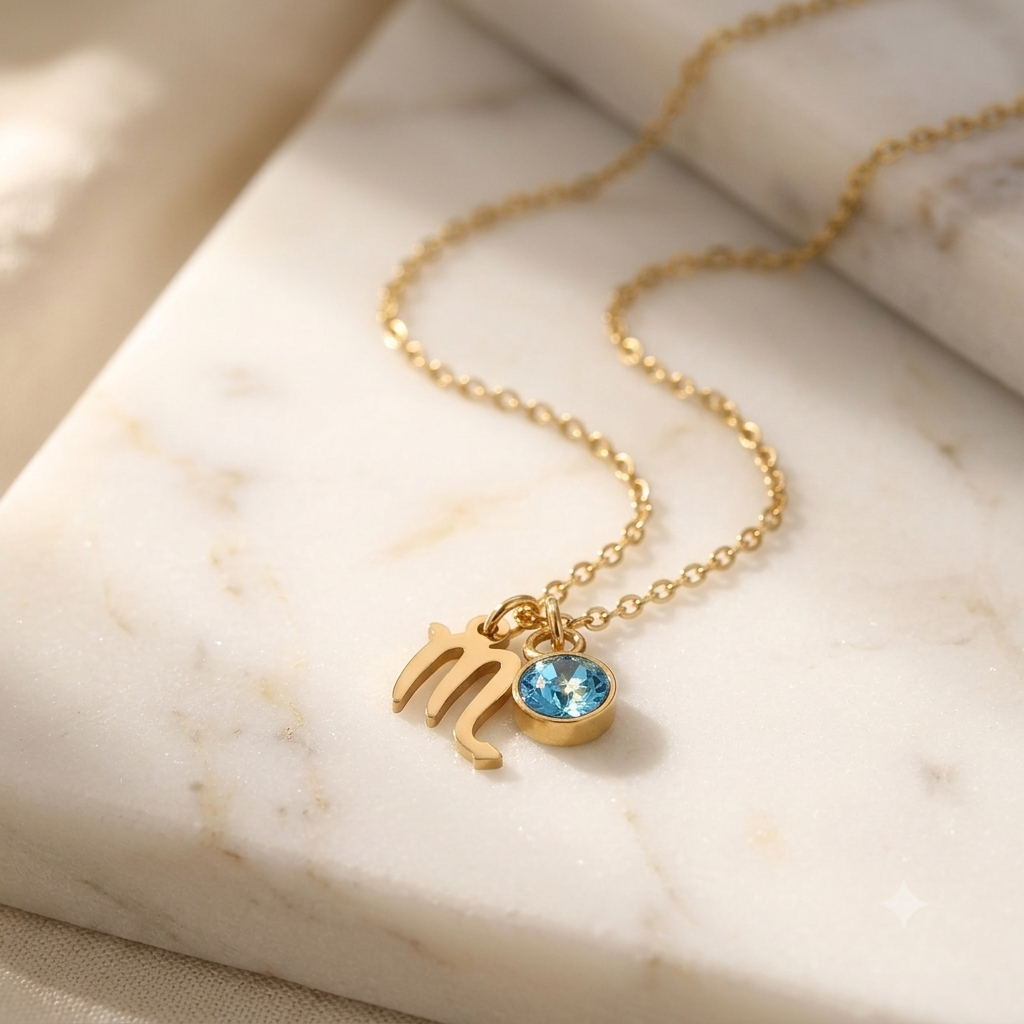 Zodiac necklace — sign E