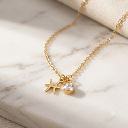 Zodiac necklace — sign F