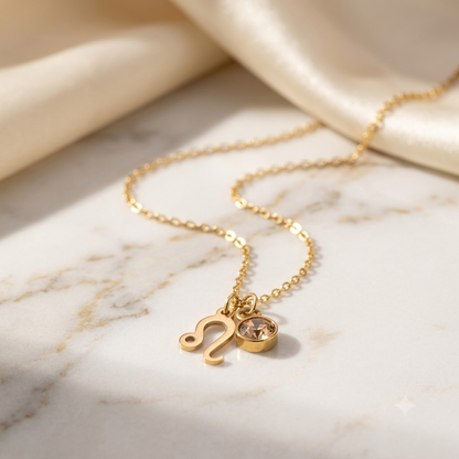 Zodiac necklace — sign A
