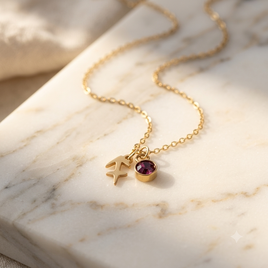 Zodiac necklace — sign D