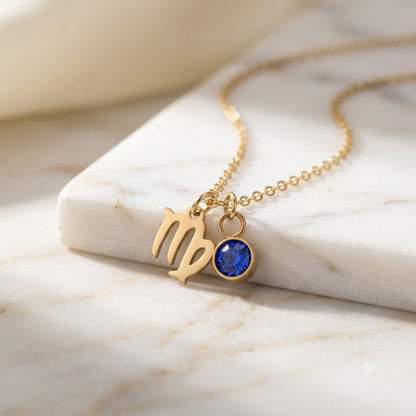 Zodiac necklace — sign K